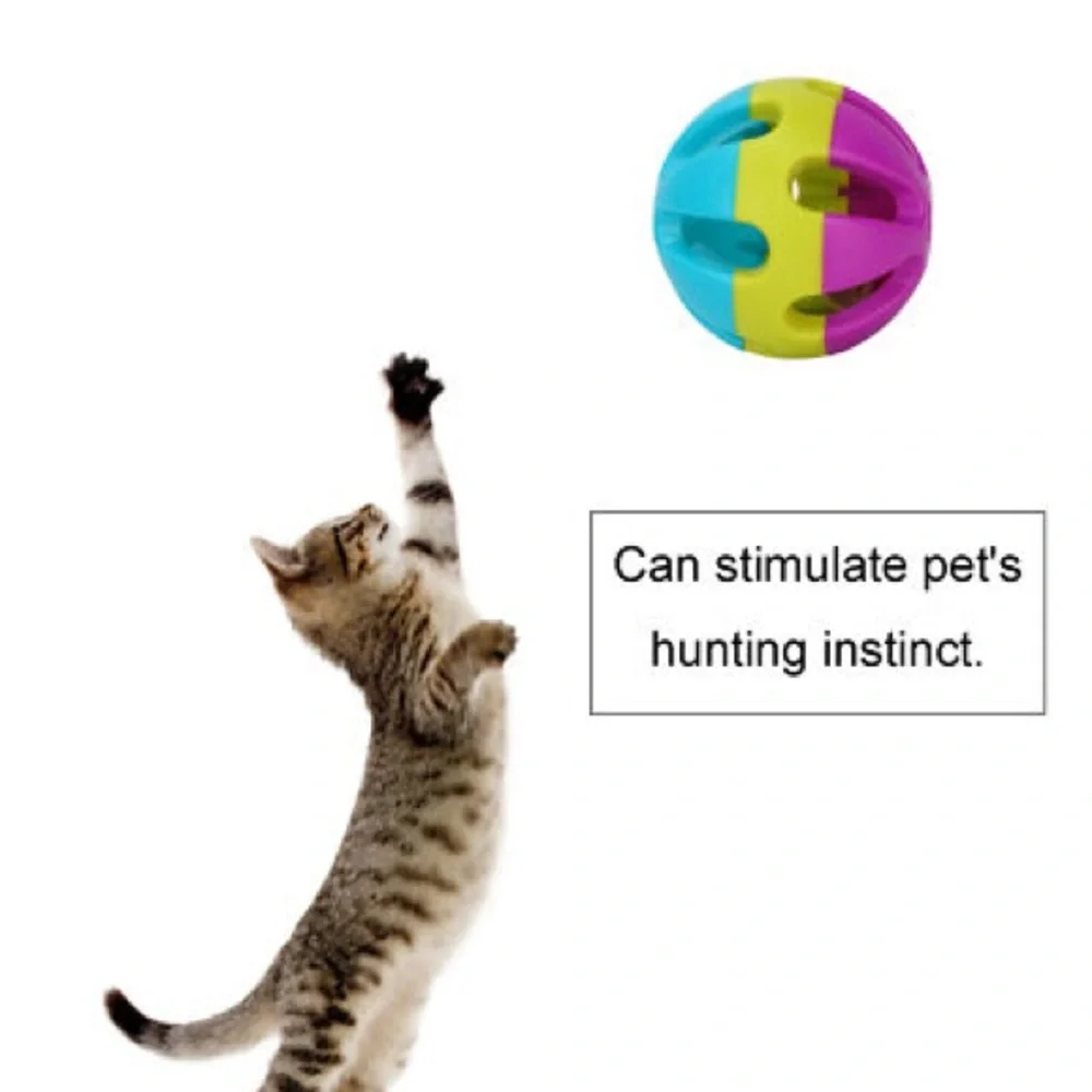 Colorful Cat Jingle Ball Toy
